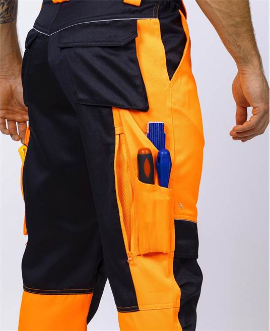 Reflexné nohavice s trakmi ARDON®SIGNAL+ oranžovo-čierne