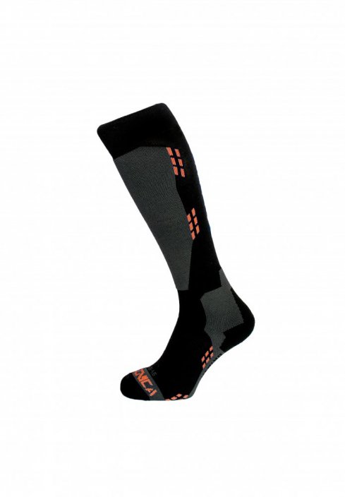 Lyžiarske ponožky TECNICA Merino ski socks, black/orange