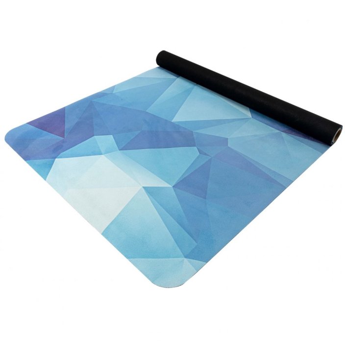 YATE Yoga mat prírodná guma, vzor K, 4 mm - modrá kryštál