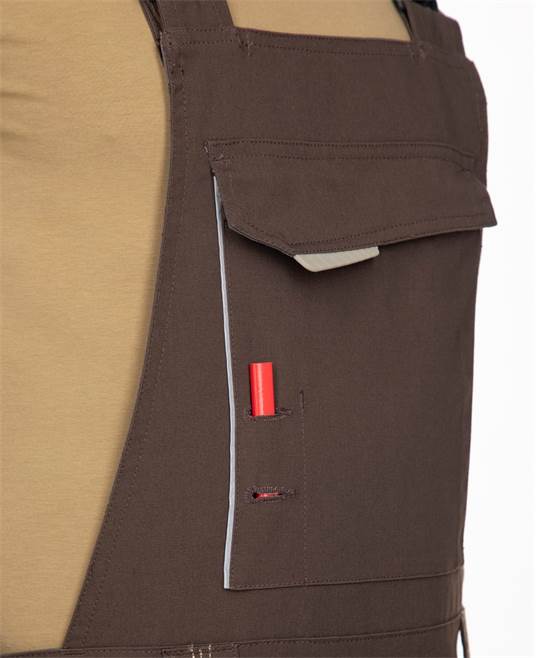 Nohavice s trakmi ARDON®URBAN+ hnedé predĺžené