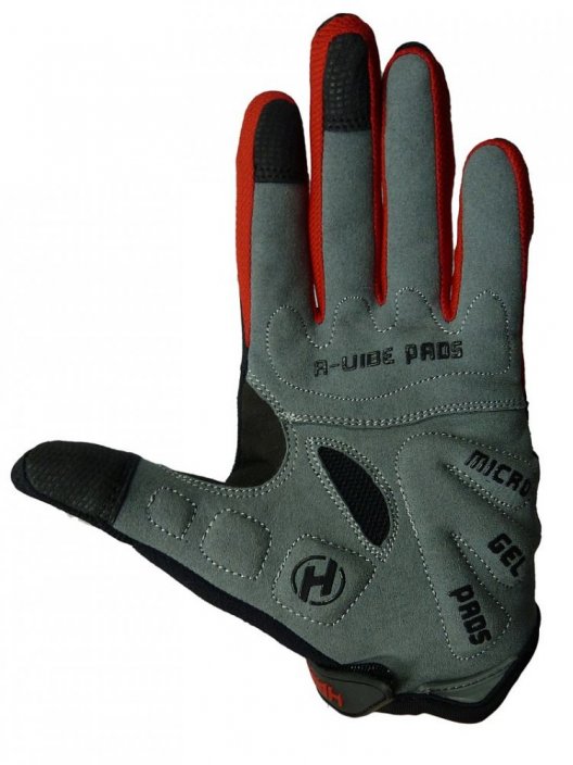 Dlhoprsté rukavice HAVEN DEMO LONG black/red XS