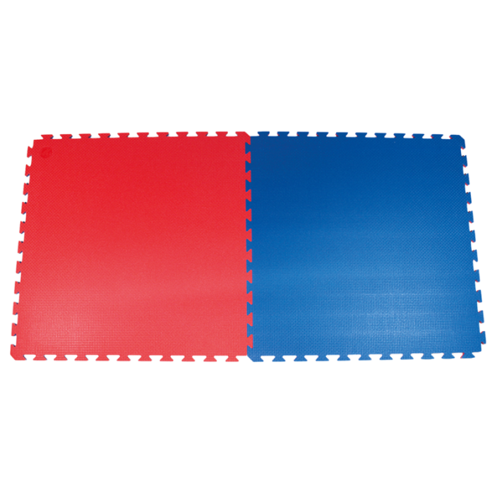 TATAMI EVA 40 červená/modrá 1x1 m - 4 cm