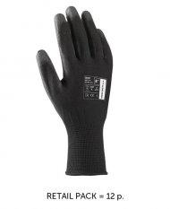 Máčené rukavice ARDONSAFETY/BUCK BLACK 09/L - maloobchodní balení 12 párů