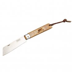 MAM Operario 2042 Zatvárací nôž s koženým pútkom-oliva 8,8 cm