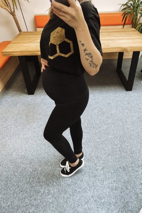 GoldBee Těhotenské Legíny Black