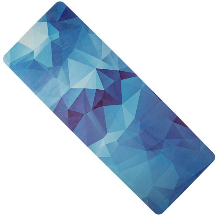 YATE Yoga mat prírodná guma, vzor K, 1 mm - modrá kryštál
