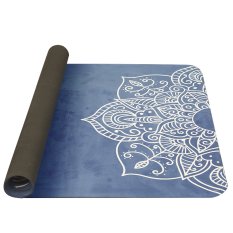 YATE Yoga Mat prírodná guma, 1 mm - vzor C modrá