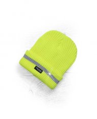 Zimná čiapka pletená fleece ARDON®SPARK s reflex. pruhom žltá
