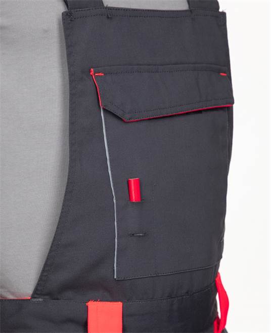 Kalhoty s laclem ARDON®NEON šedo-červené prodloužené