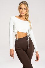 Gym Glamour Rippled Top White